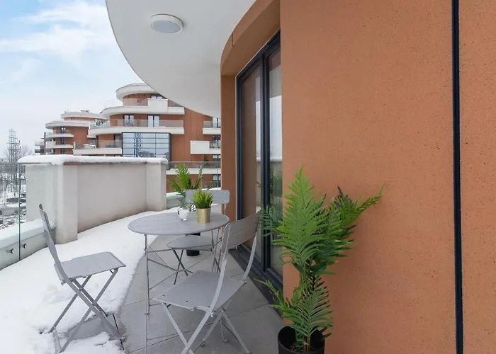 Wislane Tarasy Lux Cracow By Renters Prestige Lägenhet *