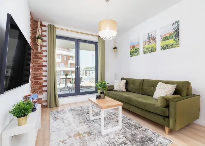 Wislane Tarasy Lux Cracow By Renters Prestige Lägenhet *